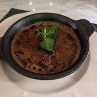 Crème brûlée, vegan at MINT Cucina Fresca in Polignano A Mare