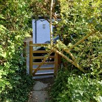 View of cottage from private garden at Gorllan in Eglwyswrw
