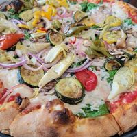 Vegan Pizza at Fratello's Ristorante & Pizzeria in Idyllwild