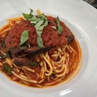 Eggplant Parmesian (ask for vegan version) at Fratello's Ristorante & Pizzeria in Idyllwild