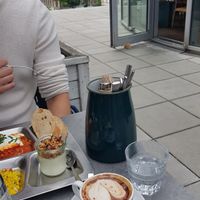 Cappuccino with oat milk (no extra charge) at Oben in Vienna