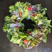 Christmas wreath salad   at Kiko's Raw Vegan Cafe & Restaurant in Kyoto