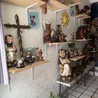 Woodworks for sale, made by one of the owner’s father   at Wake Up Vallarta in Puerto Vallarta