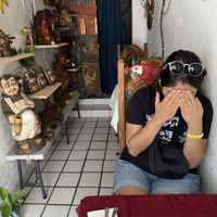 Inside seating (two tables); very cute!   at Wake Up Vallarta in Puerto Vallarta