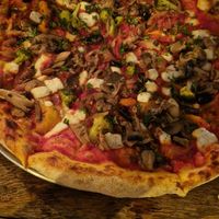 Vegetarian pizza subd vegan cheeze, added brokkoli at Pizza Shack Kuta Lombok in 