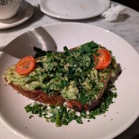 Smashed avocado toast at PANEM  in Stockholm