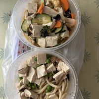 Ramen Soup (top) - OK.  Mapo Tofu (bottom) - good, recommended.  at Toutofu in Paris