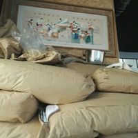 Giant soy bean bags are part of the decoration at Toutofu in Paris