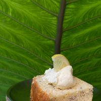 Lemon chia seeds pound cake at Muoi Me Vegetarian & Vegan in Hoi An