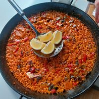 Vegetable paella at L'alegra in Puerto De Mazarron