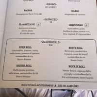 Menu  at Maora Restaurant - Batignolles in Paris