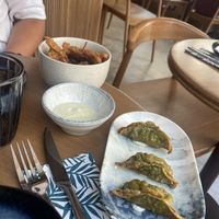 Gyoza et enori frits   at Maora Restaurant - Batignolles in Paris