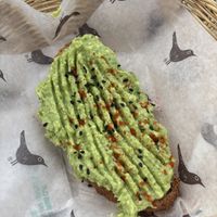 Avocado toast with sesame seeds and paprika  at Puku Puku Arequipa in Arequipa