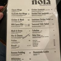 Full menu   at Nola in Berlin