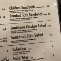 Vegan options  at Nola in Berlin