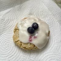 Lemon and blueberry shortbread   at Roots Cafe Inv in Inverness