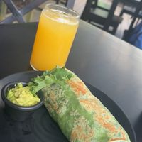 Veganised veggie burrito   at Stella's Cafe in Monteverde