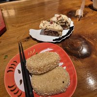 Croquettes and cheese roles at UNO RAMEN - Sanjo in Kyoto