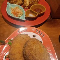 Gyozas and croquettes at UNO RAMEN - Sanjo in Kyoto