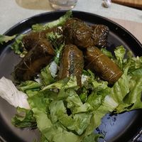 Stuffed vine leaves, minus the yoghurt dip at Au Bon Bistrot in Rhodes