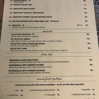 Menu at Od Jajka Do Jablka in Krakow
