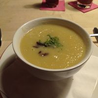 Kohlrabisuppe mit Aprikosenstücken at Alpenrose Bayrischzell in Bayrischzell