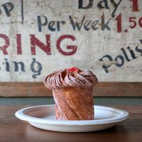 Strawberry & Vanilla Cruffin at La Lucha Coffee in Portland