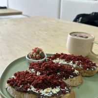 Molletes con chorizo   at Huruma in Naucalpan De Juarez