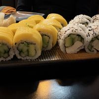 Mango maki roll and tofu maki roll  at Malin Sushi in Voss