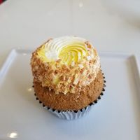 vegan coconut vegan lemon butter cream cupcake at Sin in Providence