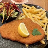 vegan Schnitzel & chips  at ALEX in Weil Am Rhein