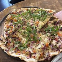 
Veganer Flammkuchen 14,90€, Ketchup ?€  at DAS HOUSE Café & Bar in Vienna