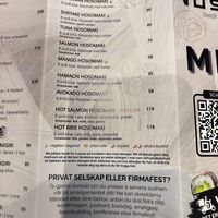 Vegan symbol  at Vossa Sushi in Voss