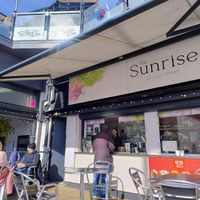 Sunrise Cafe showing the terraces & indoor seating to the left. at Sunrise in Scarborough
