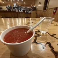 Tomato soup  at StrEatz Mobile Food in North Woodstock