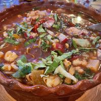 Vegan pozole - extremely delicious   at Potzolli Uruapan in Uruapan