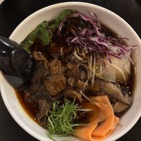 Shoyu ramen w/ extra mushrooms   at Kombu Ramen in Antigua