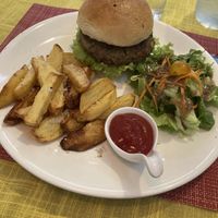 Veggie burger  at Samlee's Garden in Pakxe