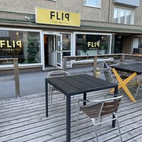 Nice & sunny terrace  at FLIP - Vegan Pizza in Tampere