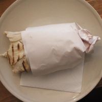 Falafel Wrap with green tea.
Was to hungry to took the photo before I bite. at RAnDOM - Dyadya Fadi in St Petersburg