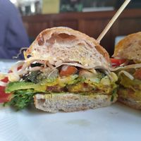 Vegan sandwich at Sturehofs Slottscafé in Norsborg