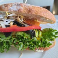 Vegan sandwich at Sturehofs Slottscafé in Norsborg