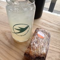 Lemonade and coffee cake   at Wildflyer Coffee  in Minneapolis