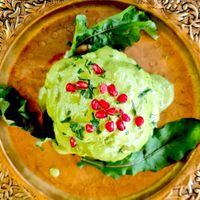 "Crown of Arabia" roasted cauliflower with tahini pesto. at Hob House in Nairobi