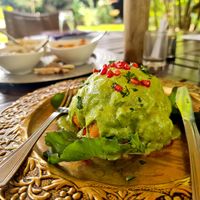 "Crown of Arabia" roasted cauliflower with tahini pesto. at Hob House in Nairobi