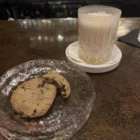 Cookies with cashew cereal milk  at 15 Church in Saratoga Springs