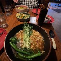 Vegan ramen  at Rhea in Saratoga Springs