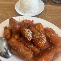 Organize Tofu w/steamed rice   at Bangkok Broiler  in Hesperia