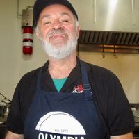 Arslan’s, maker of great food and all around great guy! at Arslans Gyros in Quartzsite