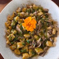 Nhoque trufado com cogumelos at O Jardim in Sao Paulo
